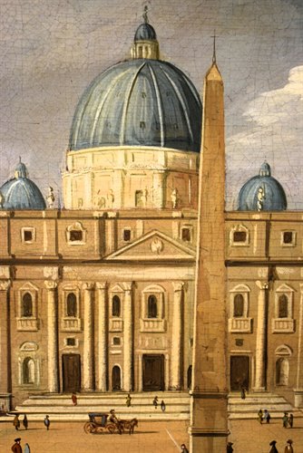 Coppia vedute di Venezia e Roma